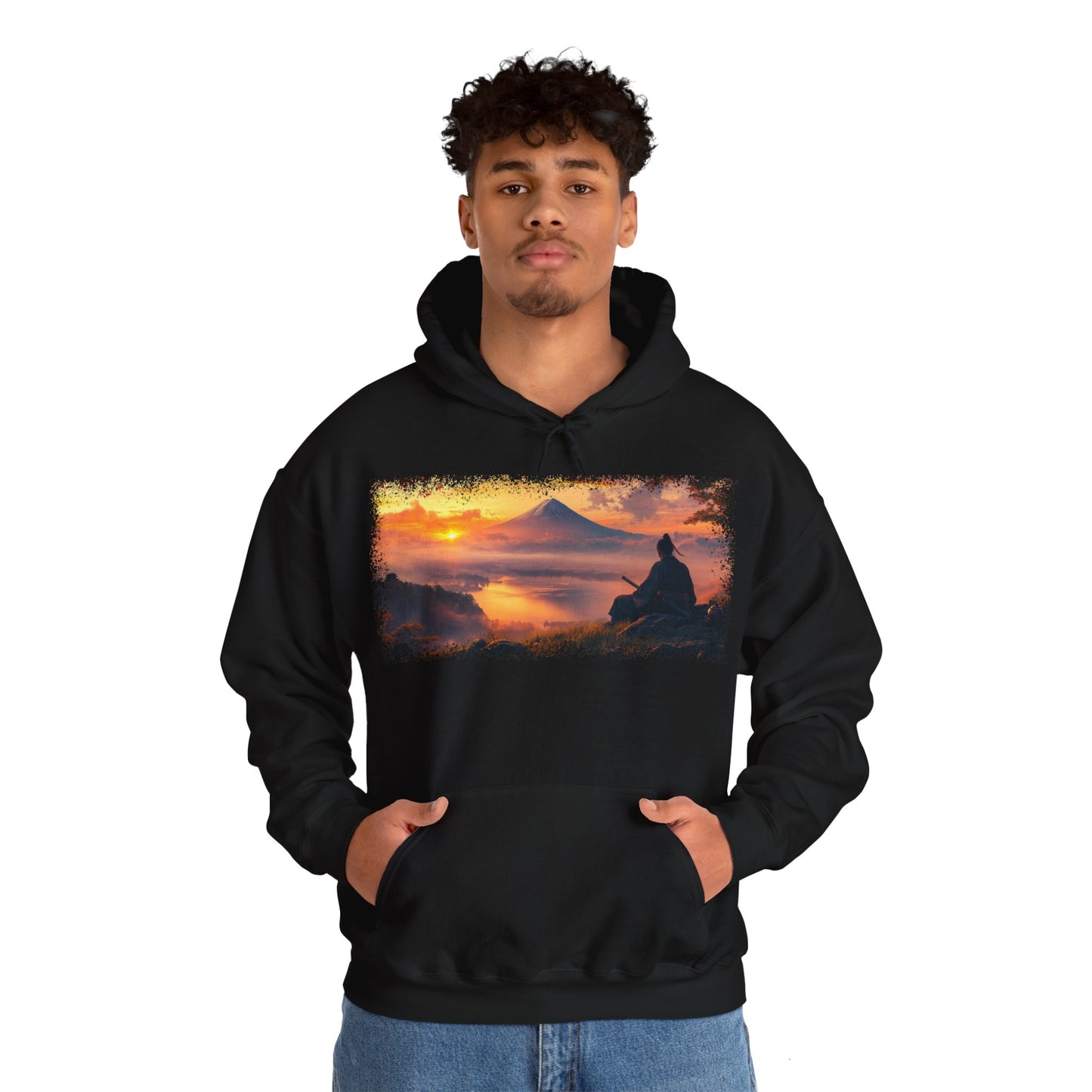 Ronin "Mt.Fuji Sunset" Hoodie / Japanese warriors / Japanese culture clothing