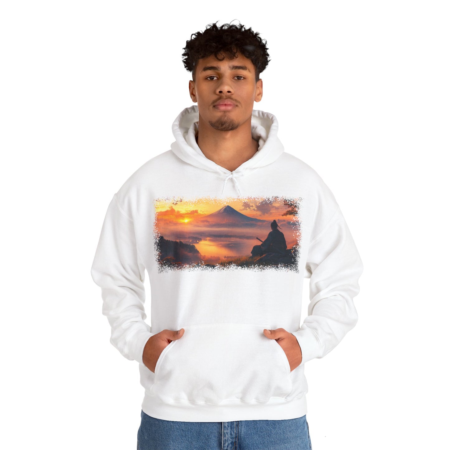 Ronin "Mt.Fuji Sunset" Hoodie / Japanese warriors / Japanese culture clothing