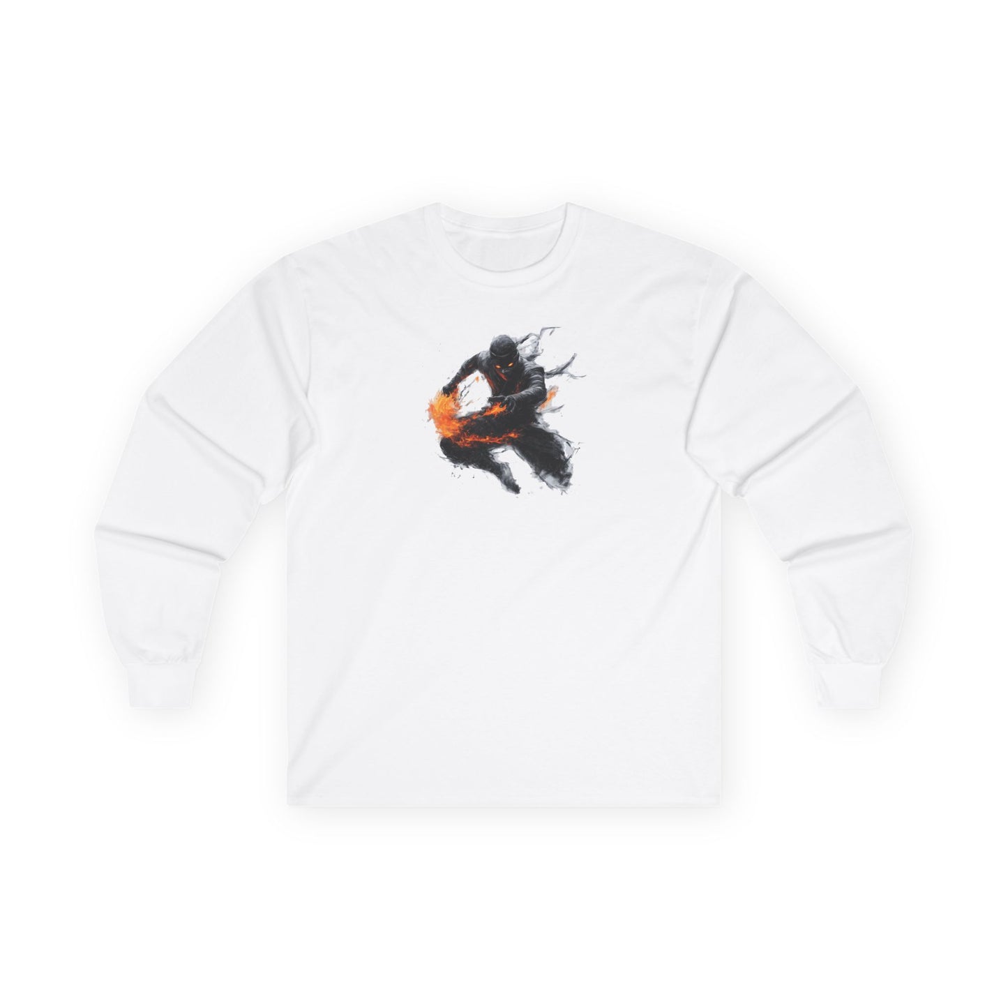 Ninja "Katon no Jutsu" Long T-Shirt / Japanese warriors / Japanese culture clothing