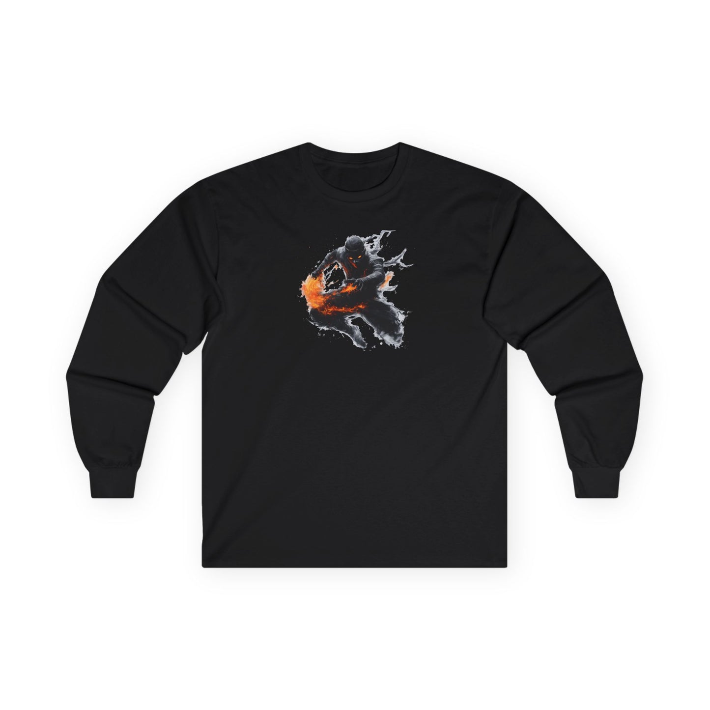 Ninja "Katon no Jutsu" Long T-Shirt / Japanese warriors / Japanese culture clothing