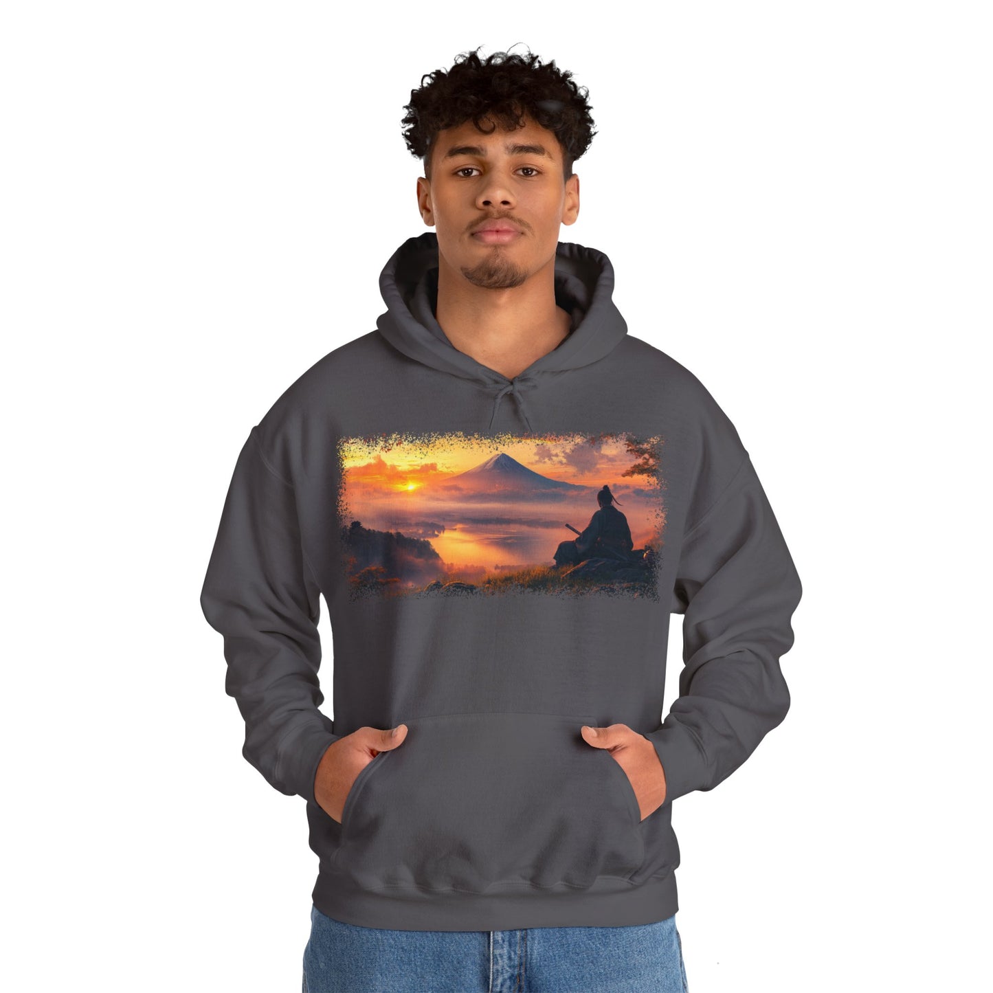 Ronin "Mt.Fuji Sunset" Hoodie / Japanese warriors / Japanese culture clothing