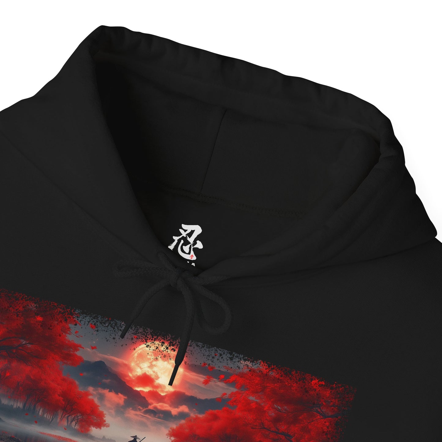 Ronin "Red Moon" Hoodie / Japanese warriors / Japanese culture clothing