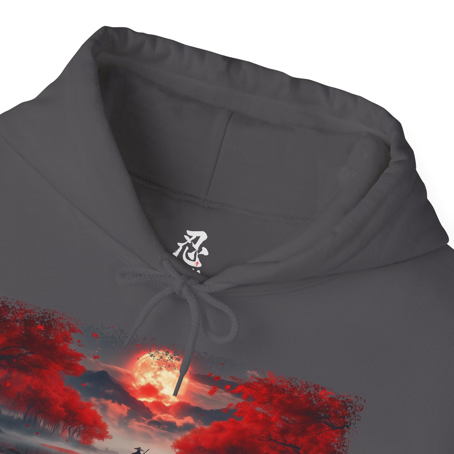 Ronin "Red Moon" Hoodie / Japanese warriors / Japanese culture clothing