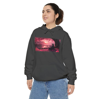 Sakura Sunset Ronin Graphic Hoodie — Japanese Streetwear | NINJA TYO