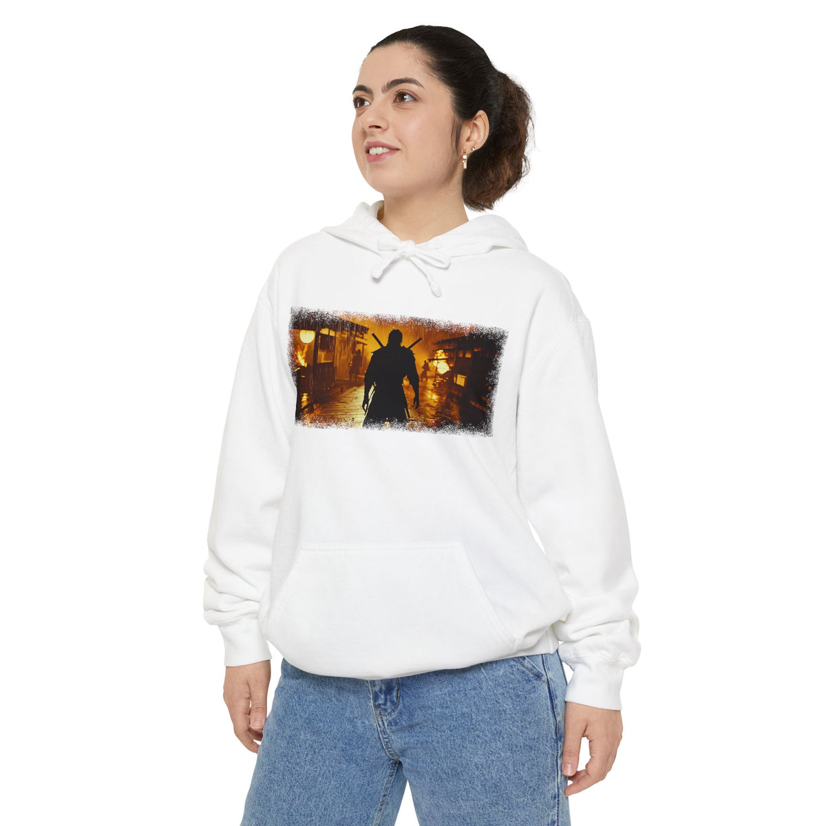 Dual Katana Ronin Graphic Hoodie — Japanese Streetwear | NINJA TYO