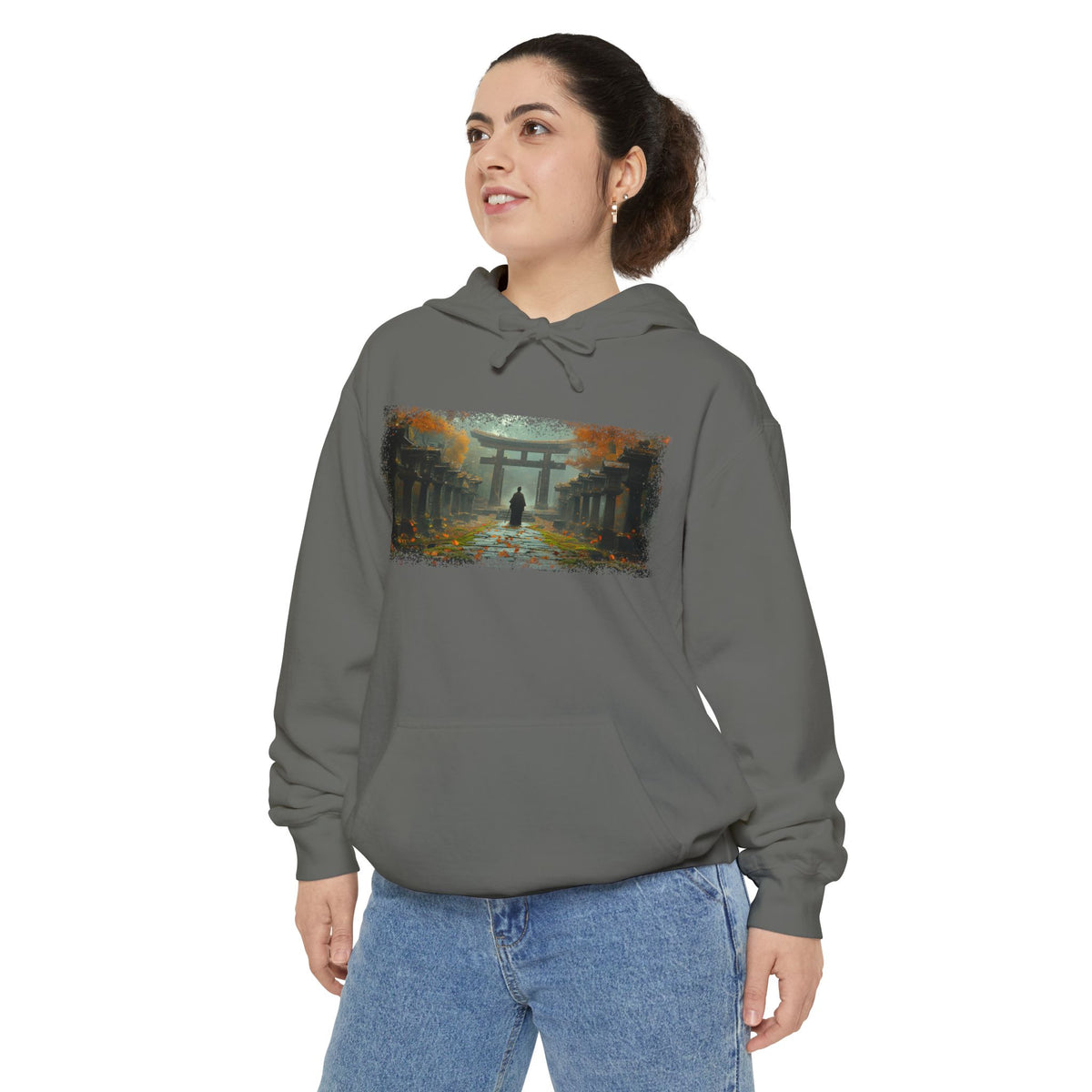 Torii Gate Ronin Graphic Hoodie — Japanese Streetwear | NINJA TYO