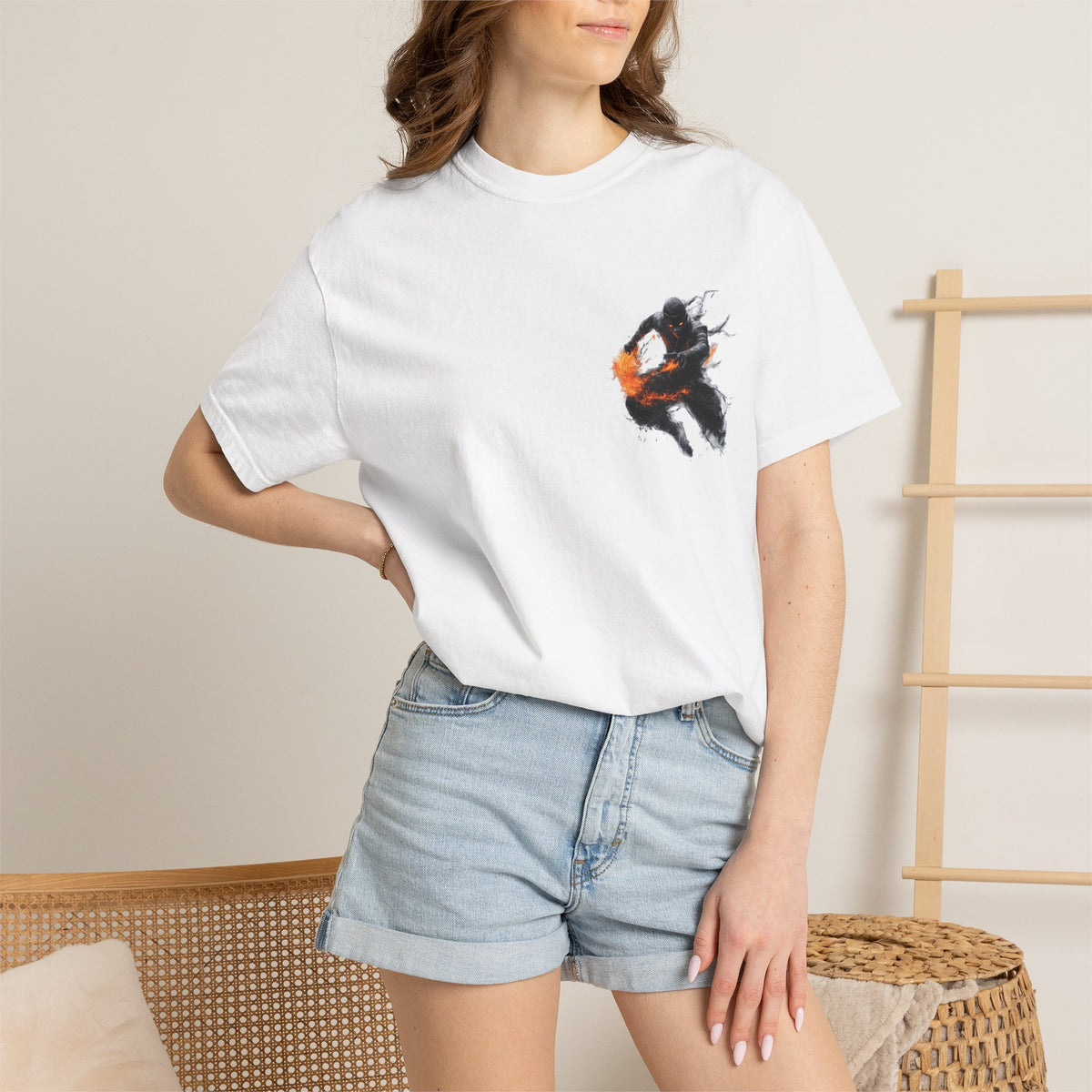 Fire Release Ninja Graphic T-Shirt — Japanese Streetwear | NINJA TYO