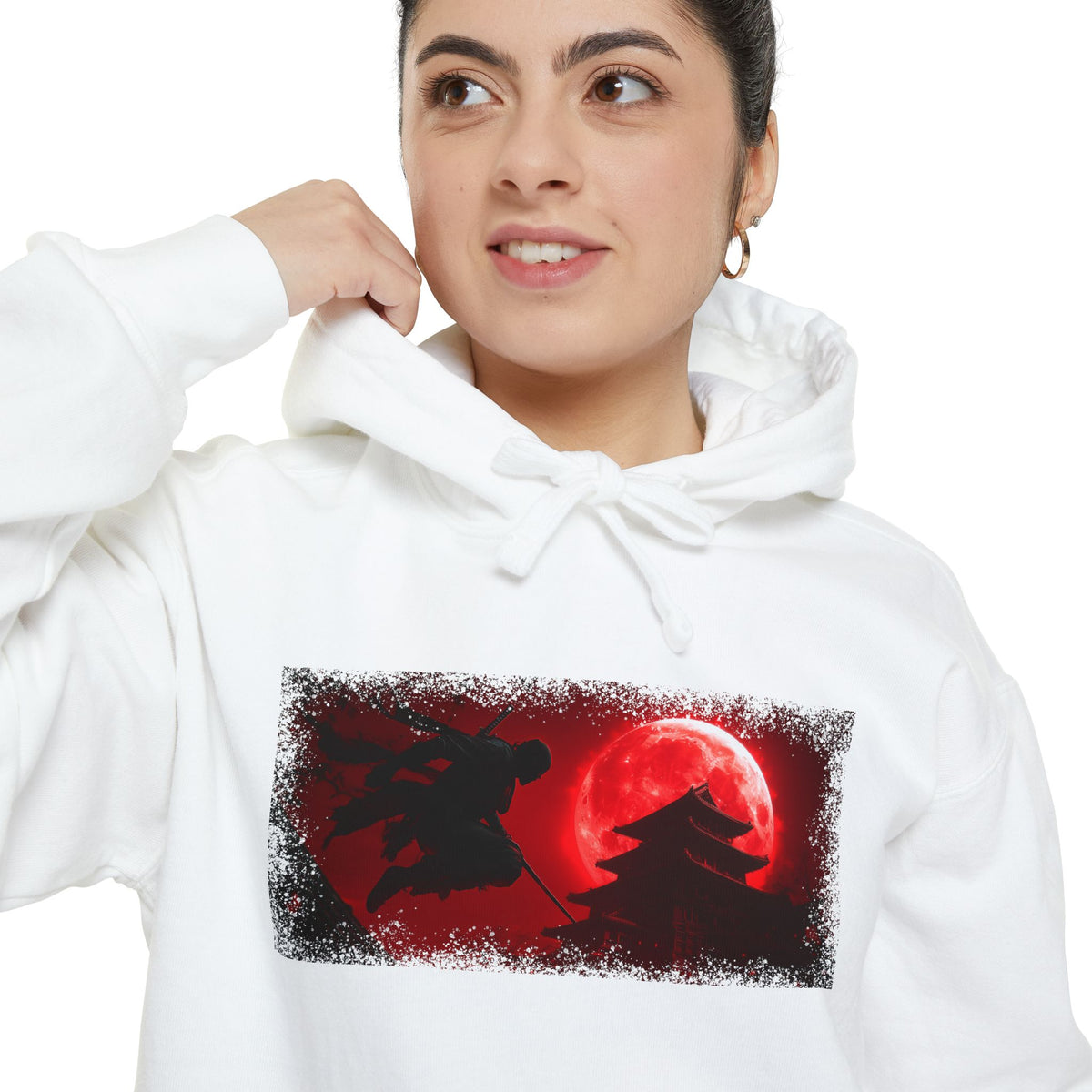 Blood Moon Ninja Graphic Hoodie — Japanese Streetwear | NINJA TYO
