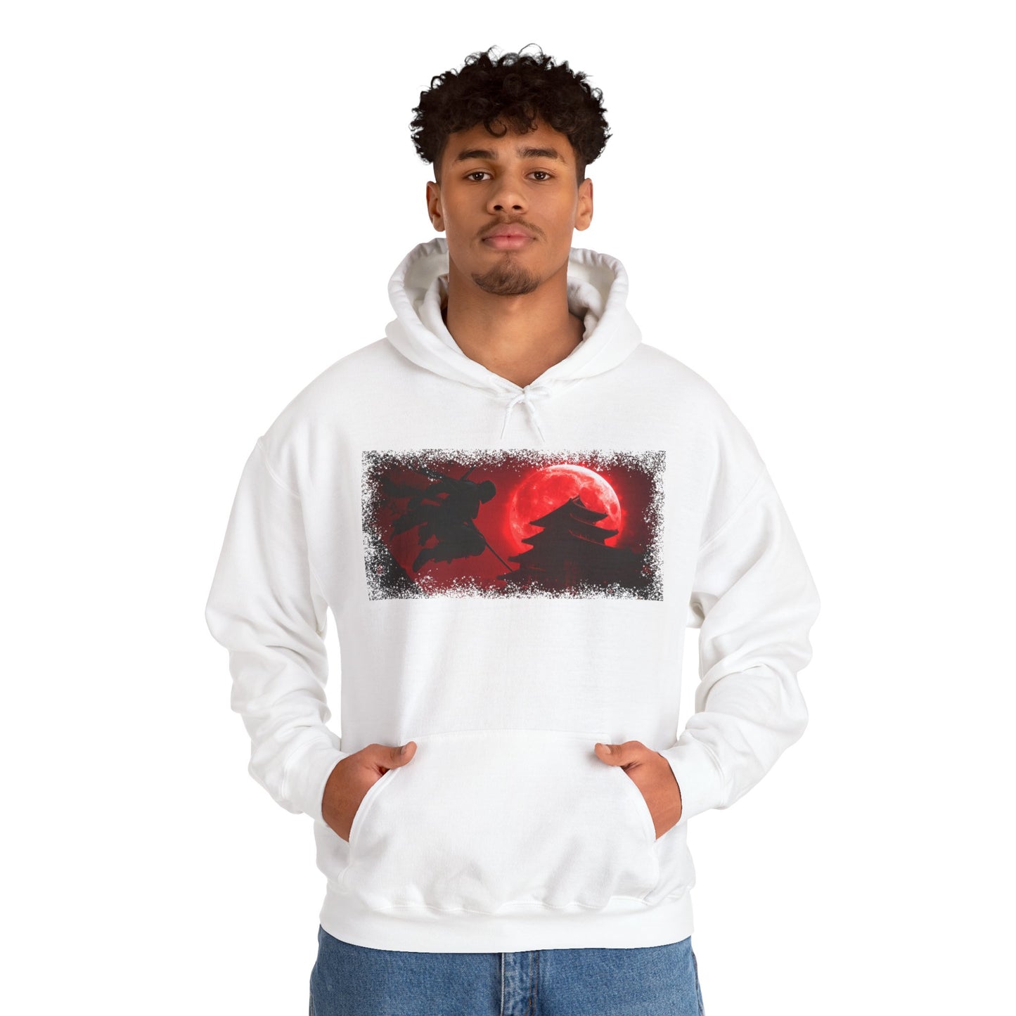 Graphic Hoodie — “Blood Moon” Design — Japanese Streetwear Clothing
