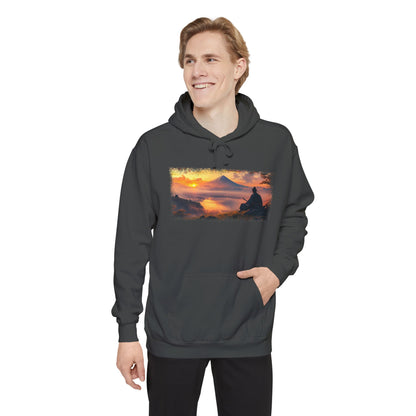 Mt. Fuji Sunset Ronin Graphic Hoodie — Japanese Streetwear | NINJA TYO