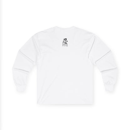 Ninja TYO "Black Flame Katana" Long T-Shirt / Japanese warriors / Japanese culture clothing