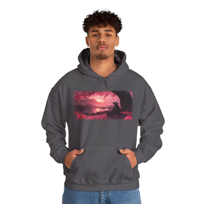 Graphic Hoodie — “Sakura Sunset” Design — Japanese Streetwear Clothing