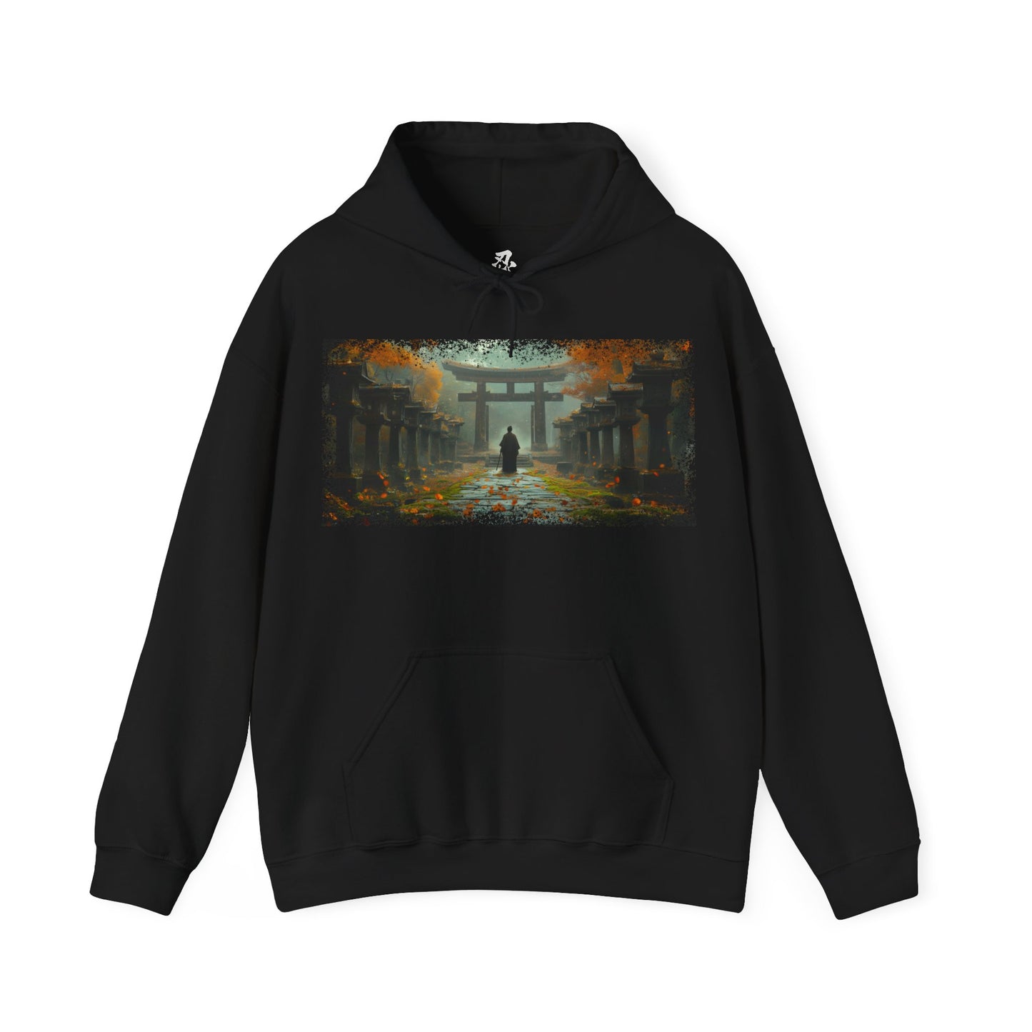 Men’s Graphic Hoodie — “Torii” Warrior Design — Ninja, Samurai, Ronin, Japanese Streetwear Hoodie