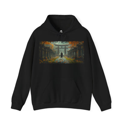 Men’s Graphic Hoodie — “Torii” Warrior Design — Ninja, Samurai, Ronin, Japanese Streetwear Hoodie