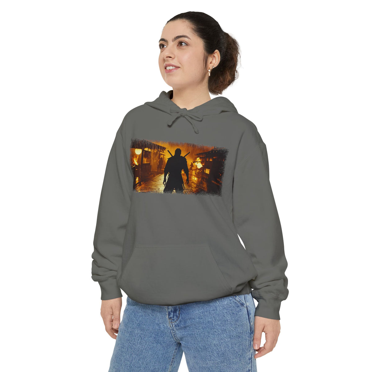 Dual Katana Ronin Graphic Hoodie — Japanese Streetwear | NINJA TYO