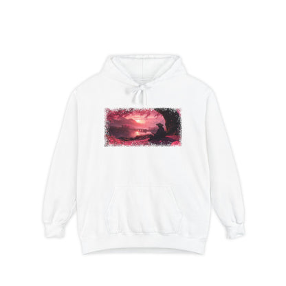 Sakura Sunset Ronin Graphic Hoodie — Japanese Streetwear | NINJA TYO