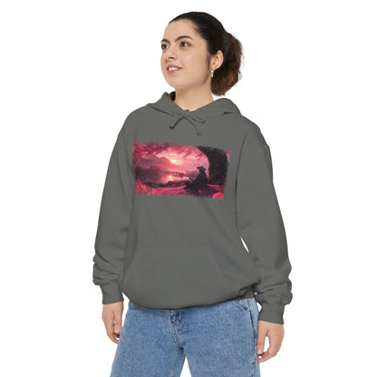 Sakura Sunset Ronin Graphic Hoodie — Japanese Streetwear | NINJA TYO