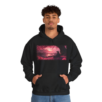 Graphic Hoodie — “Sakura Sunset” Design — Japanese Streetwear Clothing