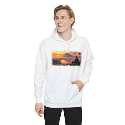 Mt. Fuji Sunset Ronin Graphic Hoodie — Japanese Streetwear | NINJA TYO