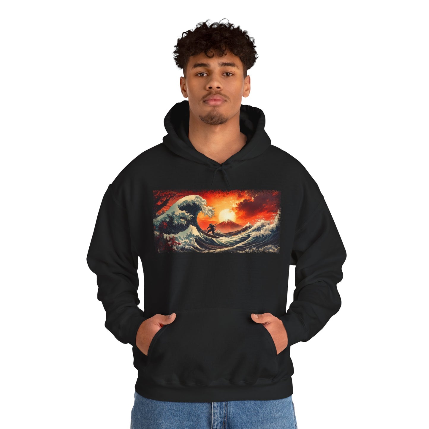 Graphic Hoodie — “Wave of Kanagawa” Design —  Japanese Streetwear Clothing