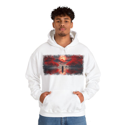 Ronin "Red Moon" Hoodie / Japanese warriors / Japanese culture clothing