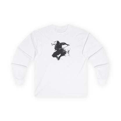 Ninja "Jump Slash" Long T-Shirt / Japanese warriors / Japanese culture clothing