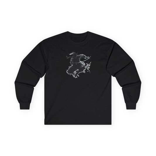 Ninja "Jump Slash" Long T-Shirt / Japanese warriors / Japanese culture clothing