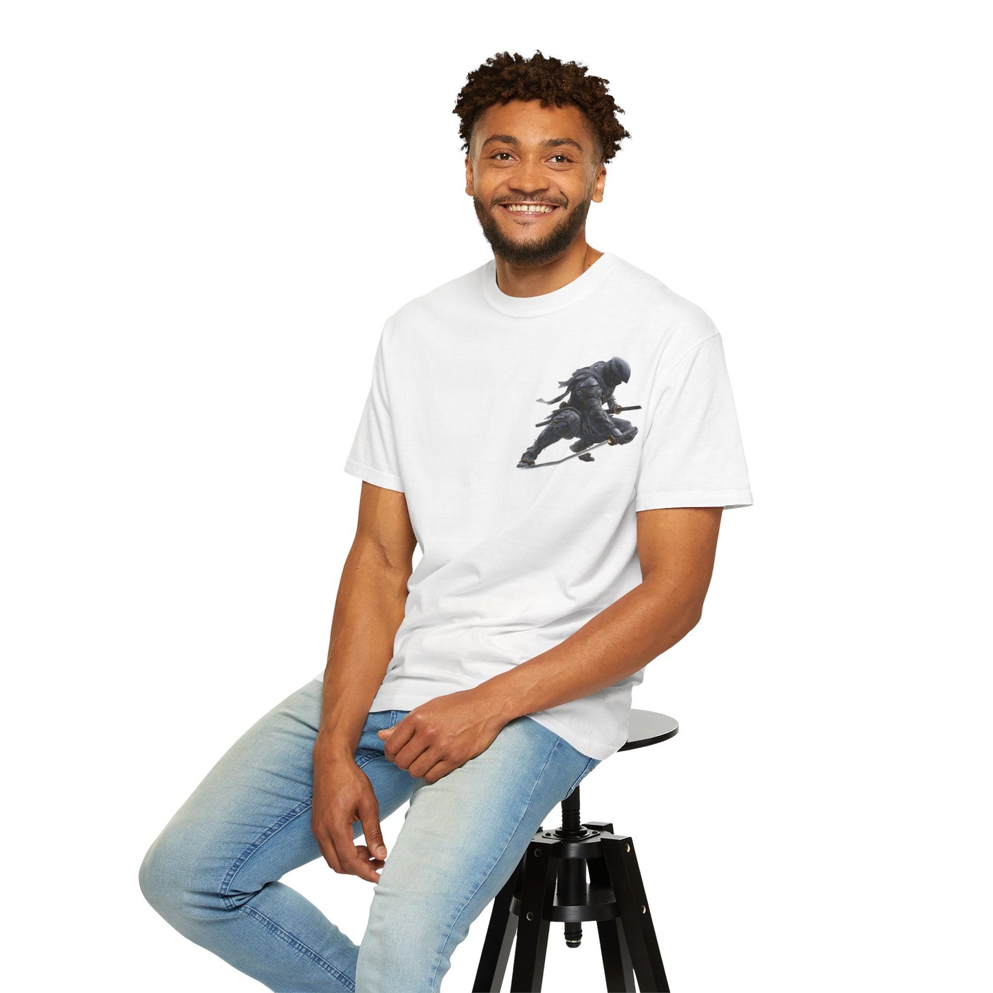 Graphic T-Shirt — “Armored Ninja” Design — Japanese Streetwear Tee