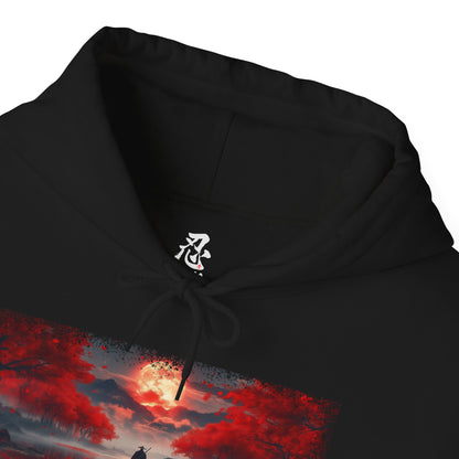 Graphic Hoodie — “Red Moon” Design — Japanese Streetwear Clothing