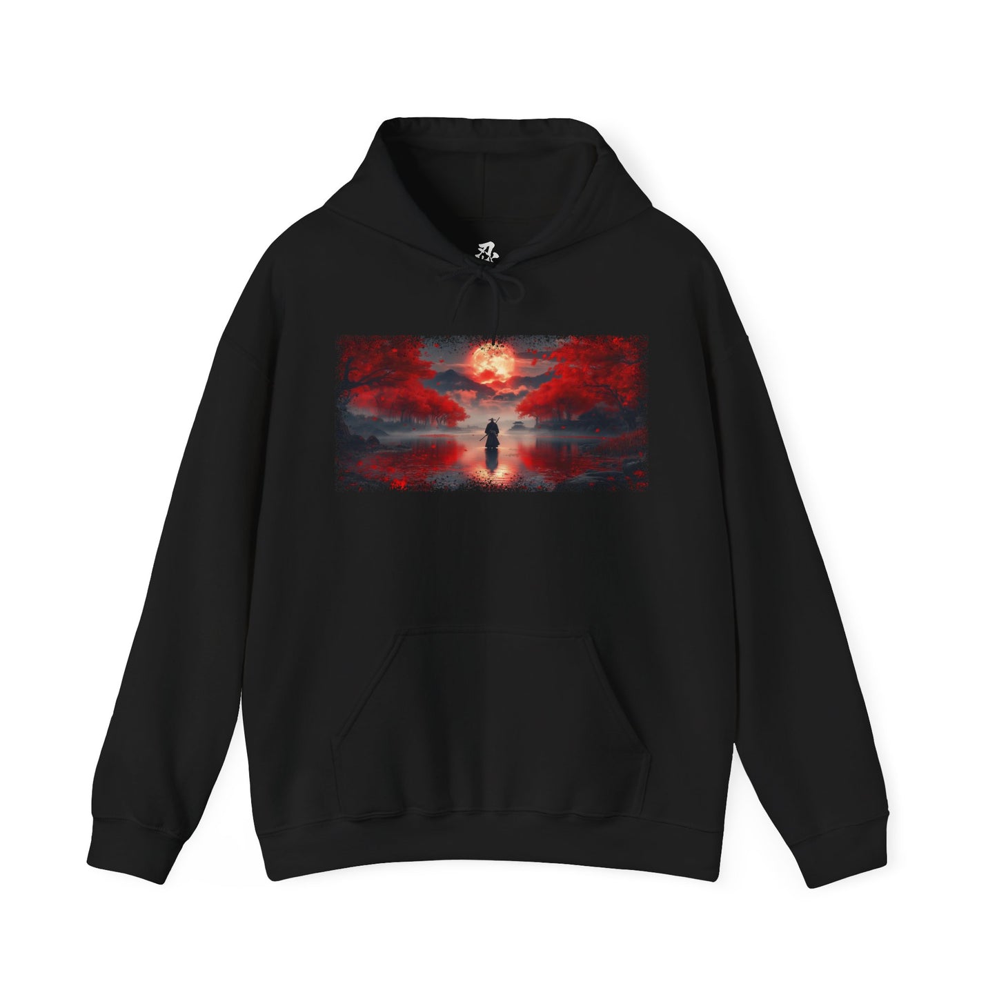 Graphic Hoodie — “Red Moon” Design — Japanese Streetwear Clothing