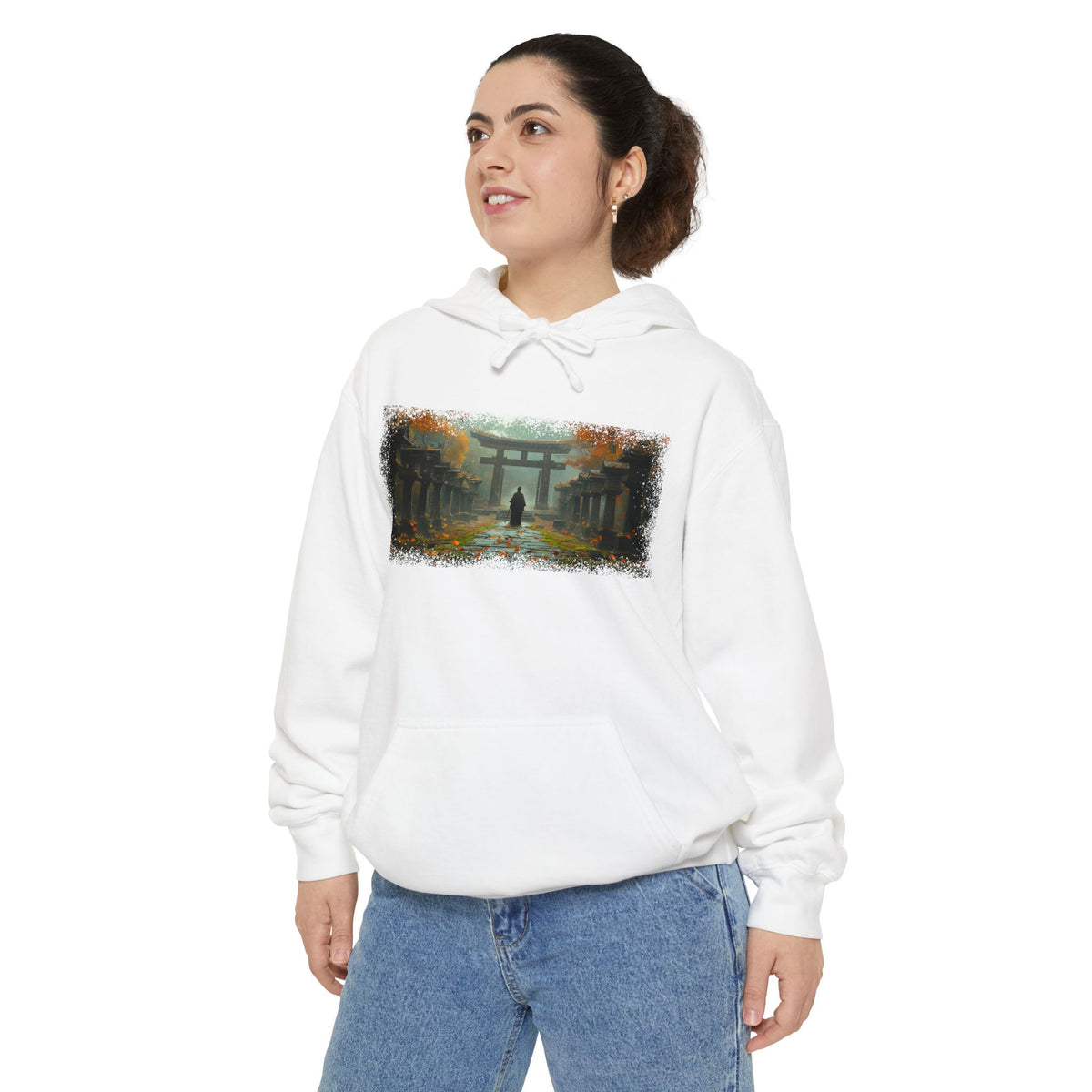 Torii Gate Ronin Graphic Hoodie — Japanese Streetwear | NINJA TYO