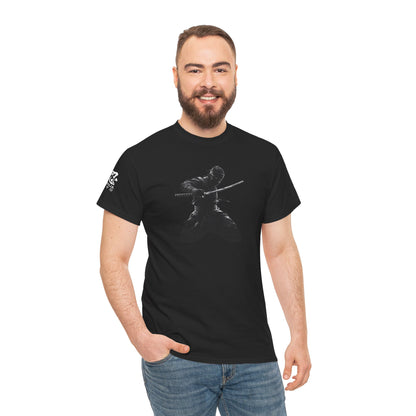 Men’s Graphic T-Shirt — “Parry” Warrior Design — Ninja, Samurai, Ronin, Japanese Streetwear Tee