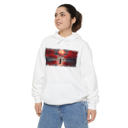 Red Moon Ronin Graphic Hoodie — Japanese Streetwear | NINJA TYO