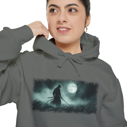 Moonlight Samurai Graphic Hoodie — Japanese Streetwear | NINJA TYO