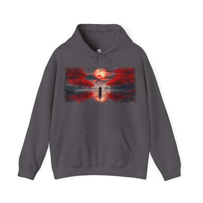 Ronin "Red Moon" Hoodie / Japanese warriors / Japanese culture clothing