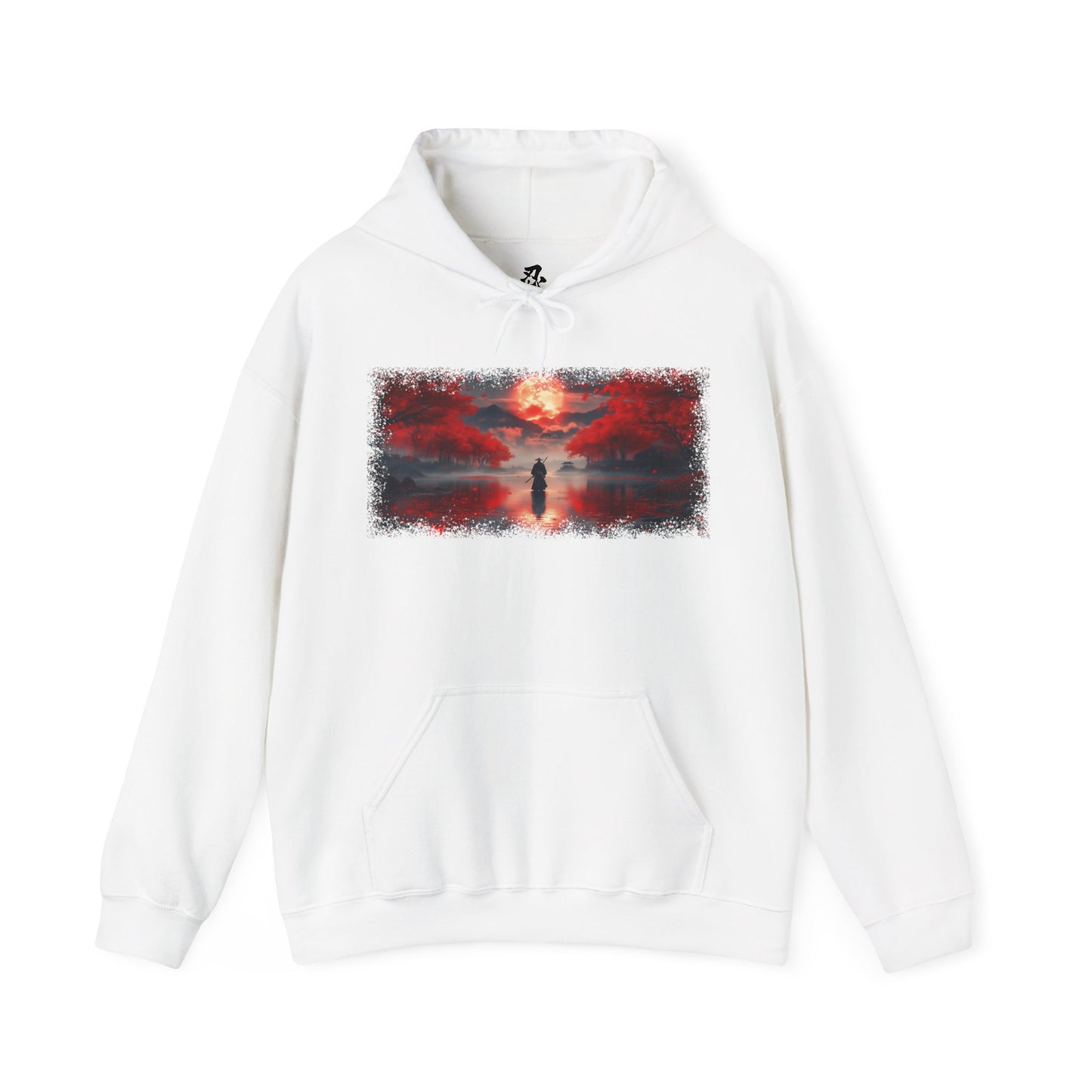 Graphic Hoodie — “Red Moon” Design — Japanese Streetwear Clothing