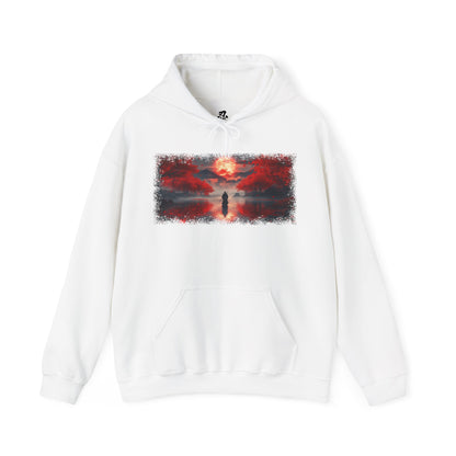 Graphic Hoodie — “Red Moon” Design — Japanese Streetwear Clothing