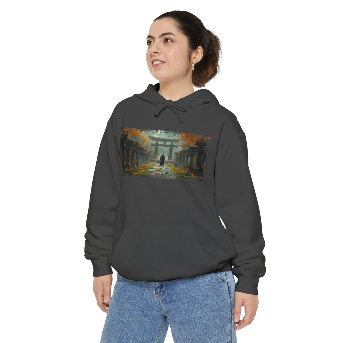 Torii Gate Ronin Graphic Hoodie — Japanese Streetwear | NINJA TYO