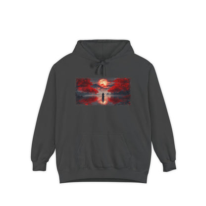 Red Moon Ronin Graphic Hoodie — Japanese Streetwear | NINJA TYO