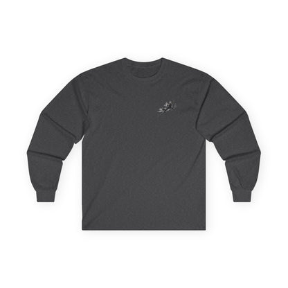 Graphic Long Sleeve T-Shirt — “Black Flame Katana” Design — Japanese Streetwear Clothing