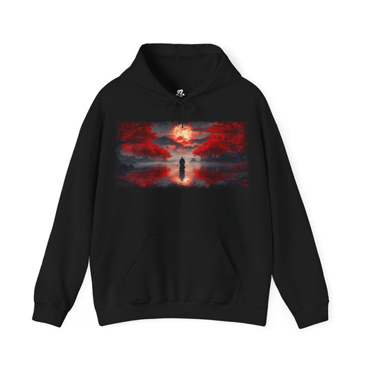 Ronin "Red Moon" Hoodie / Japanese warriors / Japanese culture clothing