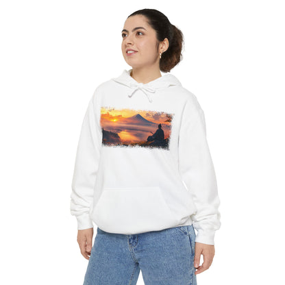 Mt. Fuji Sunset Ronin Graphic Hoodie — Japanese Streetwear | NINJA TYO
