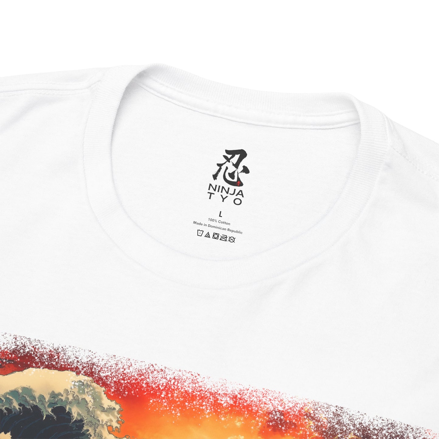 Men’s Graphic T-Shirt — “Wave of Kanagawa” Warrior Design — Ninja, Samurai, Ronin, Japanese Streetwear Tee