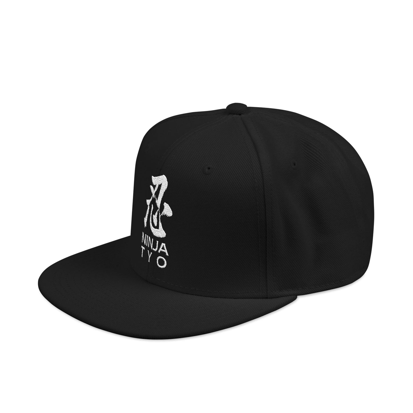 Shinobi Kanji Embroidered Snapback — Black | NINJA TYO