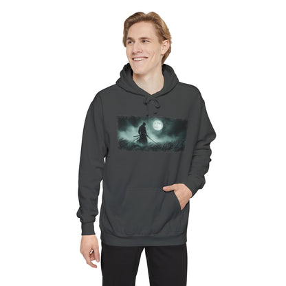 Moonlight Samurai Graphic Hoodie — Japanese Streetwear | NINJA TYO