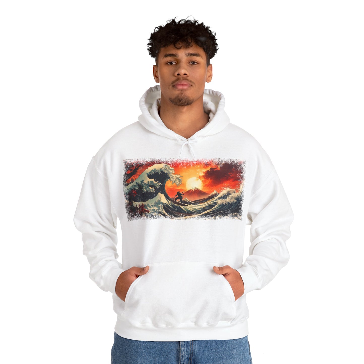 Ninja "Wave of Kanagawa" Hoodie / Japanese warriors / Japanese culture clothing