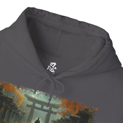 Men’s Graphic Hoodie — “Torii” Warrior Design — Ninja, Samurai, Ronin, Japanese Streetwear Hoodie