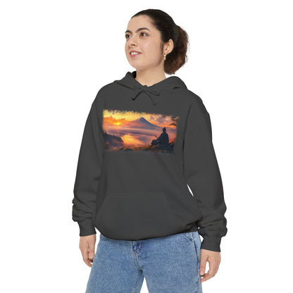 Mt. Fuji Sunset Ronin Graphic Hoodie — Japanese Streetwear | NINJA TYO