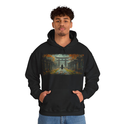 Men’s Graphic Hoodie — “Torii” Warrior Design — Ninja, Samurai, Ronin, Japanese Streetwear Hoodie
