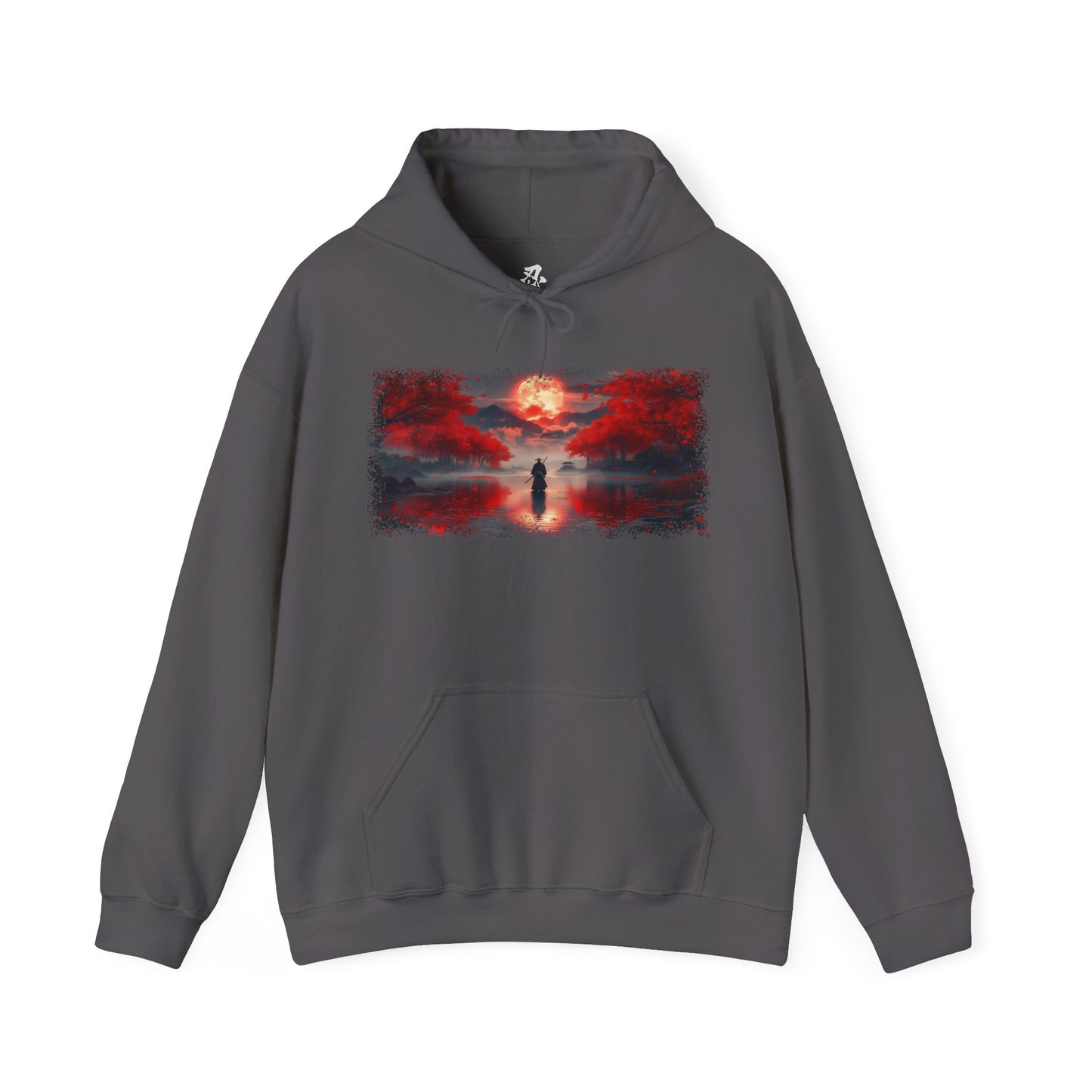 Graphic Hoodie — “Red Moon” Design — Japanese Streetwear Clothing